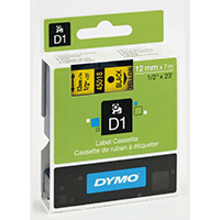 Dymo alt DYMO D1 Tape 12mm x 7m (svart på gul)