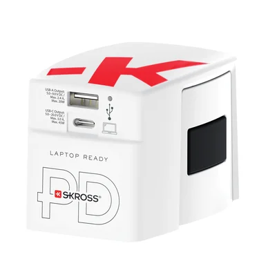 Skross World USB Charger AC45PD - C to C cable included.