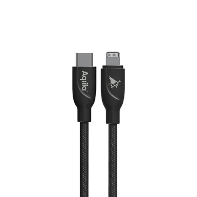 Aqiila Cablebird CB21USB-C till Lighting 30W flätad 1m svart