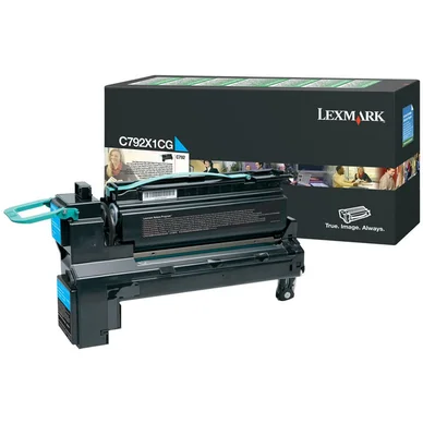 LEXMARK toner C792X1CG original cyan 20 000 sidor LEXMARK toner C792X1CG original cyan 20 000 sidor
