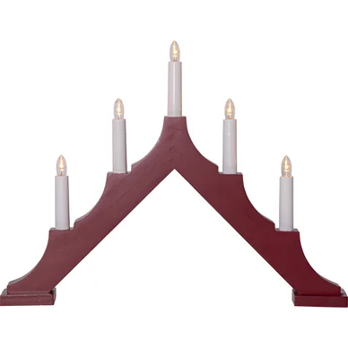 Star Trading Ljusstake Alma Röd 44cm