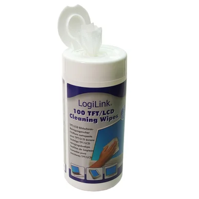 LogiLink datorregöring våtservetter LCD/LED 100 st large