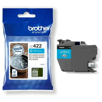 Bläckpatron Brother LC422C 550 sidor original cyan LC422C