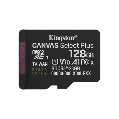 KINGSTON 128GB microSDXC Canvas Sel+ G3 150R A1 No Adapter