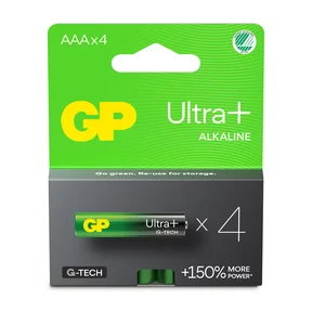 GP Ultra Plus Alkaline AAA-batteri 24AUP/LR03 4-pack