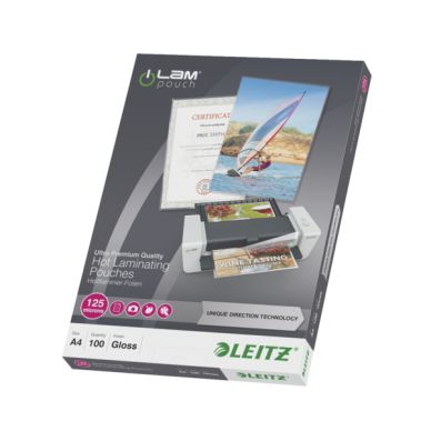 Leitz Lamineringsfickor A4 UDT 125 mic. 100/fp