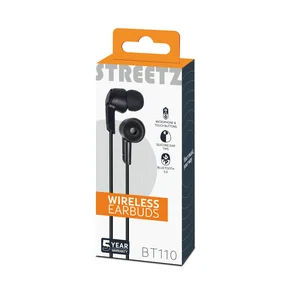 Streetz In-ear Bluetooth hörlurar, svart