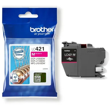 Bläckpatron Brother LC421M 200 sidor original magenta LC421M