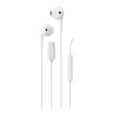 Streetz C210 Semi-in-ear hörlurar, 3-button, USB-C, white