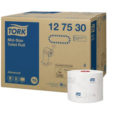 Toalettpapper Tork T6 Advanced Kompakt 27 rullar/fp