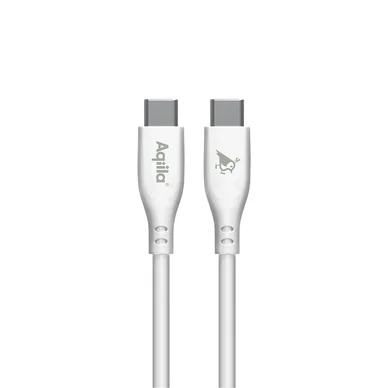 Aqiila Cablebird CS11 kabel USB-C till C 60W silikon 1m vit