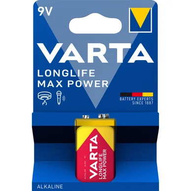 Varta Longlife Max Power 9V batteri - 1-pack