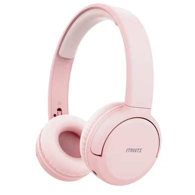 Streetz BT210 Bluetooth hörlurar, mic, foldable, pink