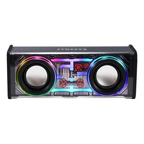 Streetz Transparent Bluetooth-högtalare med TWS och LED, 10W