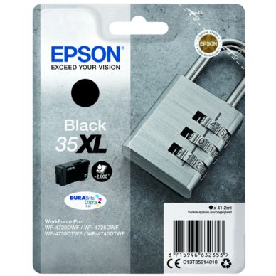 EPSON alt Epson Bläckpatron 35XL / hänglås original svart 41.2 ml.