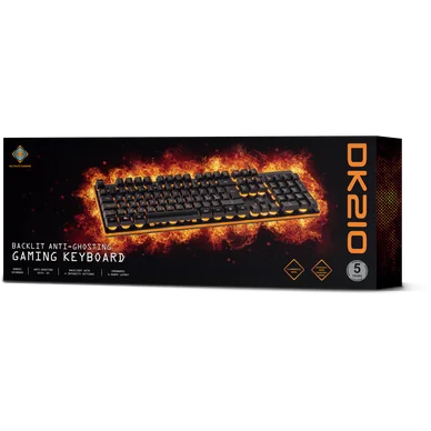 Deltaco DK210 Gamingtangentbord, LED, USB, Nordic