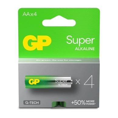 GP BATTERIES alt GP Super Alkaline AA-batteri LR6/15AU 4-pack