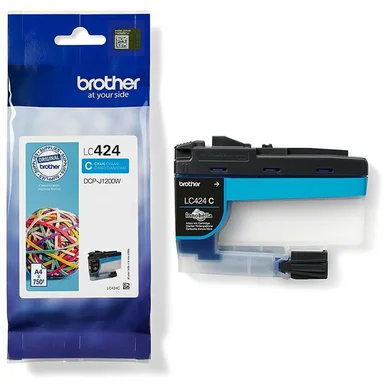 Bläckpatron Brother LC424C 750 sidor original cyan LC-424C