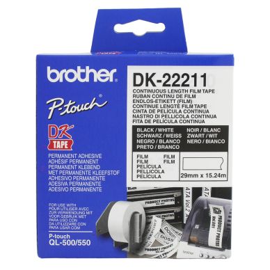 BROTHER alt BROTHER QL 500/550 vit Continous Plastic Film 29 mm 15,2m