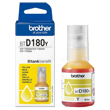 Brother BTD180 Bläckflaska gul BTD180Y
