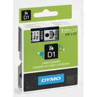 Dymo alt DYMO D1 Tape 9mm x 7m b(svart på transparent