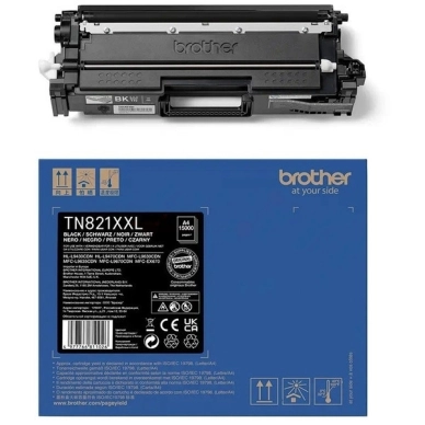 Brother toner TN-821XXLBK original svart 15 000 sidor Brother toner TN-821XXLBK original svart 15 000 sidor